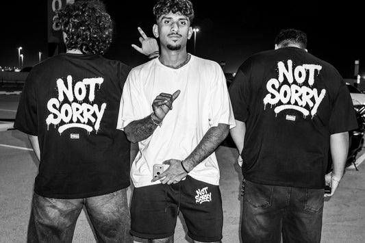 NOT SORRY tee and shorts bundle